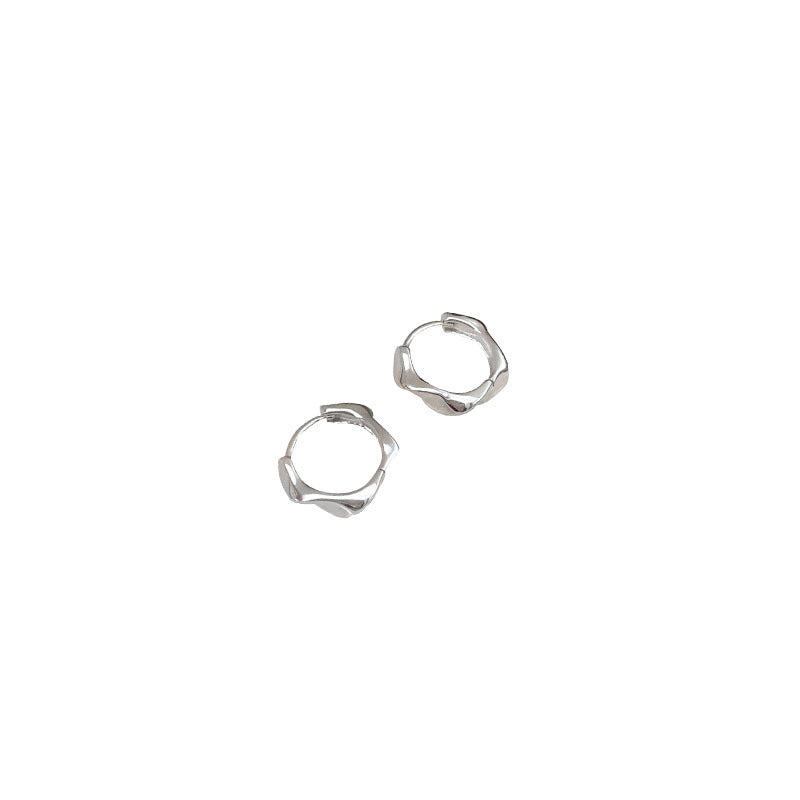 Wholesale Sterling Silver Irregular Mobius Earrings
